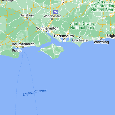 Map showing location of Ventnor (50.594490, -1.206720)