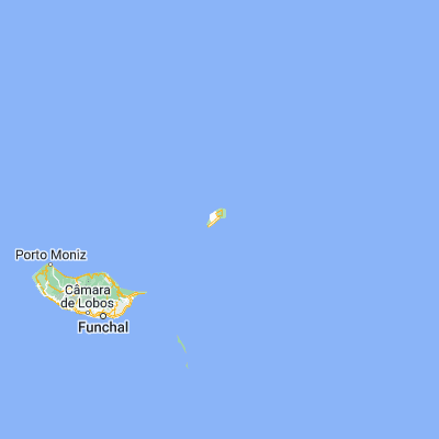 Map showing location of Vila de Porto Santo (33.050000, -16.333330)