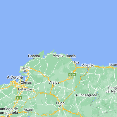 Map showing location of Viveiro (43.662280, -7.593440)