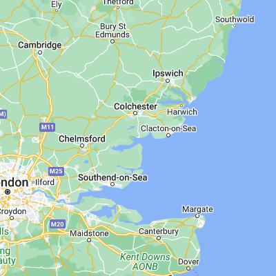 Map showing location of West Mersea (51.777980, 0.918730)