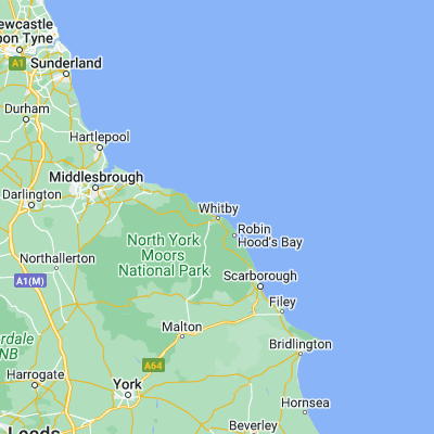 Map showing location of Whitby (54.487740, -0.614980)