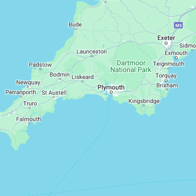 Map showing location of Whitsand Bay (50.333330, -4.283330)