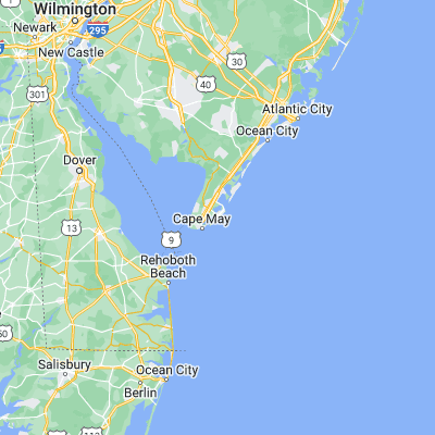 Map showing location of Wildwood Crest (38.974840, -74.833500)