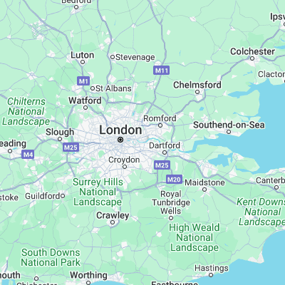 Map showing location of Woolwich (51.498601, 0.049163)