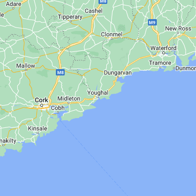 Map showing location of Youghal (51.950000, -7.850560)